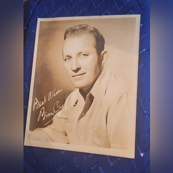 Vintage autographed photo Bing Crosby